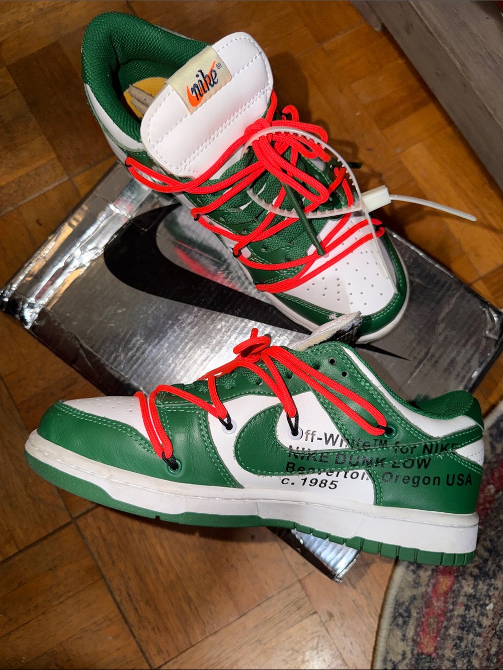 Off white x Nike dunk line green 6.5Y/8w